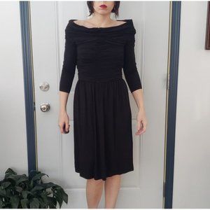 NUE by Shani Black‎ Ruched Dress